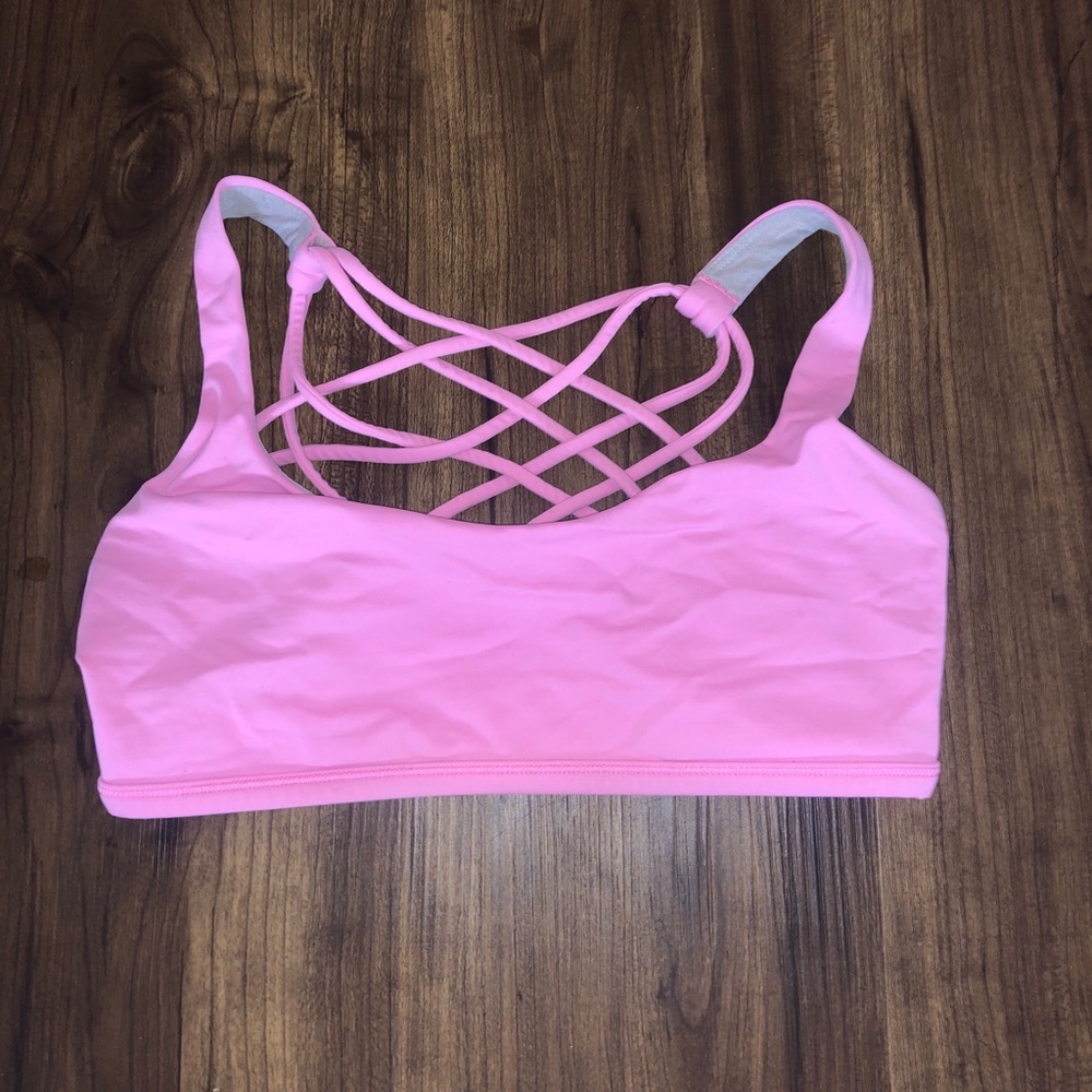 Lululemon Pink Free to Be Wild Sports Bra!